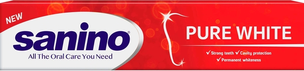 Зубна паста Sanino Pure White Відбілююча, 50 мл
