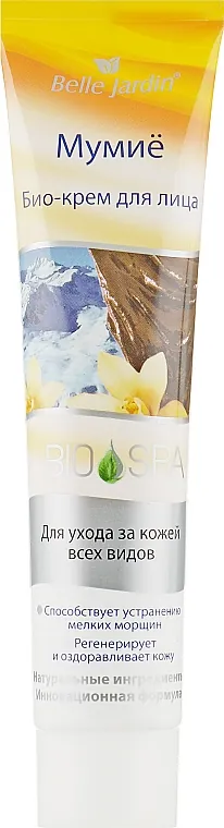 Крем для обличчя Belle Jardin Bio Spa Муміє + Колаген та Еластін регенеруючий та тонізуючий, 125 мл