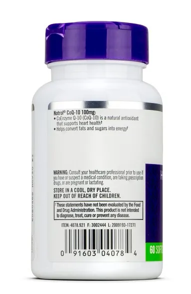 Коензим Natrol CoQ -10 100 mg, 60 капсул