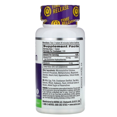 Мелатонин Natrol Melatonin Time Release 5 мг, 100 таблеток