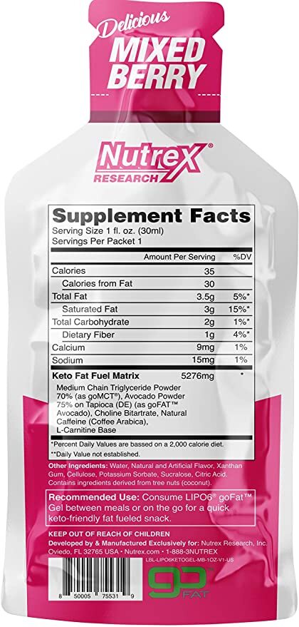 Жиросжигатель Nutrex Research Lipo-6 Keto goFAT Gel, 30 мл