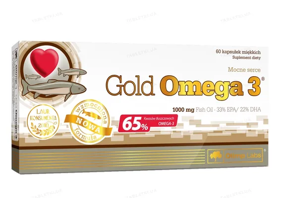 Омега-3 Olimp Gold Omega-3 (65%), 60 капсул