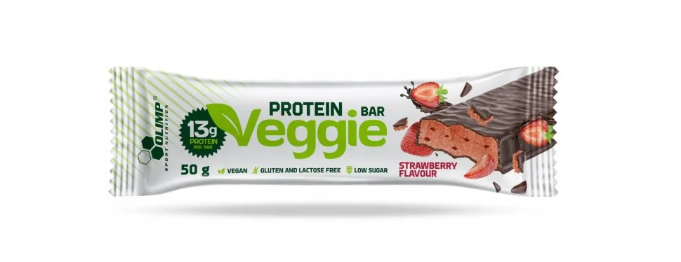 Батончик протеїновий Olimp Veggie Protein Bar полуниця, 50 г