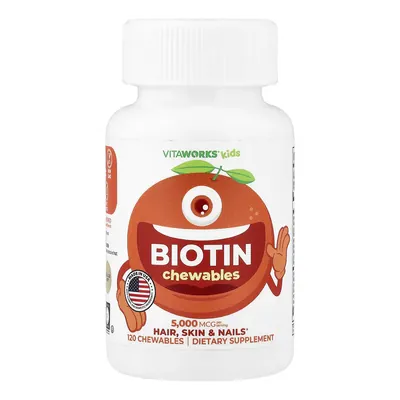 Біотин для дітей Lifeable VitaWorks Kids Biotin, 120 жувальних таблеток