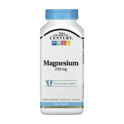 Магній 21st Century Magnesium 250 мг, 250 таблеток