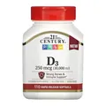 Вітамін Д3 21st Century Vitamin D3 10 000 МО (250 мкг), 110 м'яких капсул