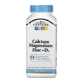 Кальцій, Магній, Цинк + Вітамін Д3 21st Century Calcium Magnesium Zinc + D3, 250 таблеток