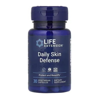 Комплекс для шкіри Life Extension Daily Skin Defense, 30 вегетаріанських капсул