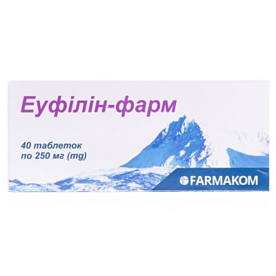 Эуфиллин-Фарм таблетки по 0,25 г №40