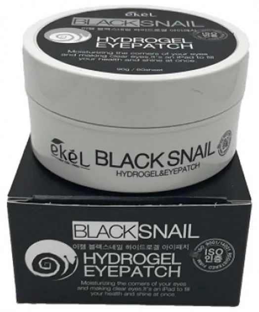Патчі під очі Ekel Eye Patch Black Snail з муцином чорного равлика, 60 шт