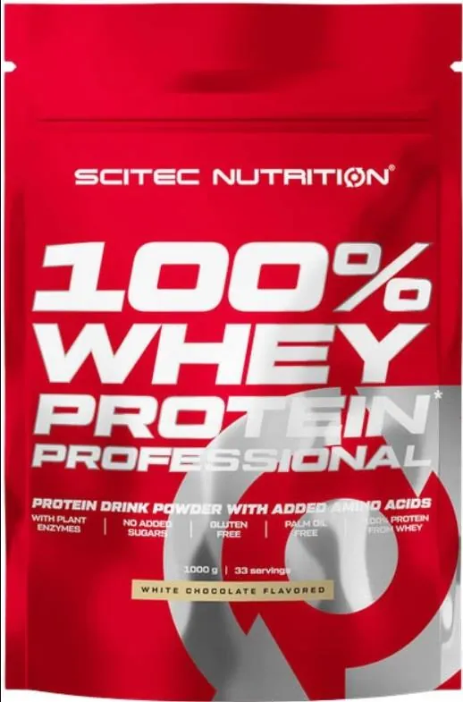 Протеїн сироватковий змішаний Scitec Nutrition 100% Whey Protein Professional білий шоколад, 1000 г