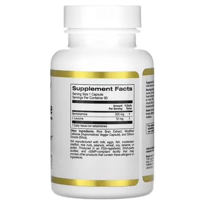 Бенфотіамін California Gold Nutrition Benfotiamine 300 мг вег. капсули №90