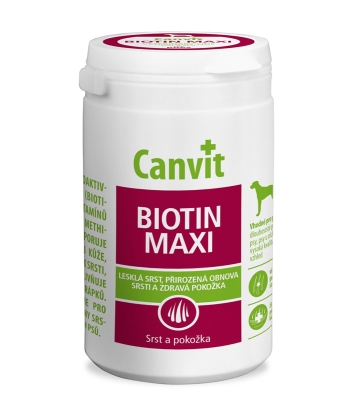 Витамины для собак крупных пород Canvit Biotin Maxi for dogs, 230 г