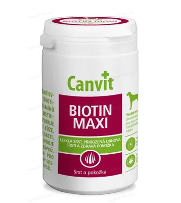 Вітаміни для собак великих порід Canvit Biotin Maxi for dogs, 500 г