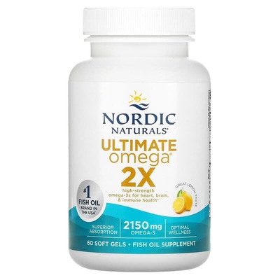 Омега Nordic Naturals Ultimate Omega 2x, 60 капсул