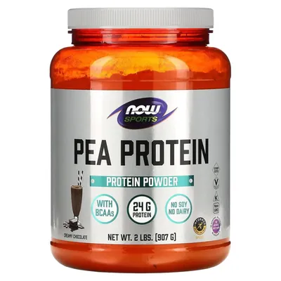 Протеїн гороховий ізолят Now Sports Pea Protein вершки-шоколад, 907 г