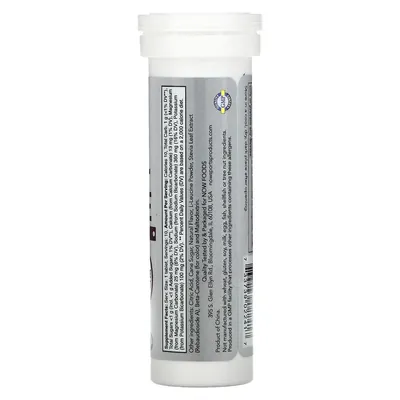 Електроліти NOW Sports Effer-Hydrate з лимоном та лаймом шипучі таблетки №10