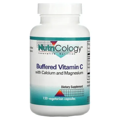 Вітамін C буферизований Nutricology Buffered Vitamin C з кальцієм та магнієм, 120 вегетаріанських капсул