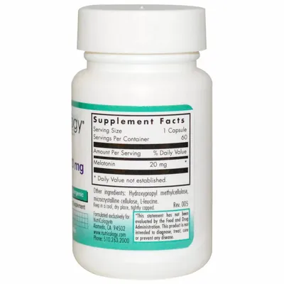 Мелатонін Nutricology Melatonin капсули по 20 мг №60