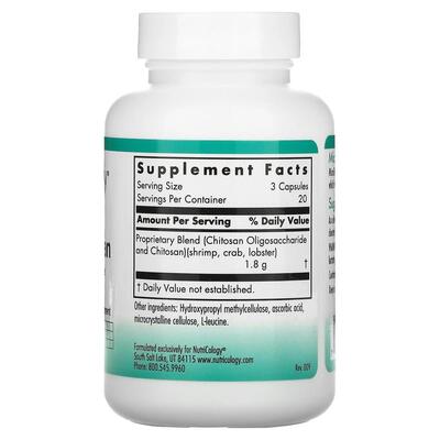 Микрохитозан Nutricology MicroChitosan для похудения, 60 капсул