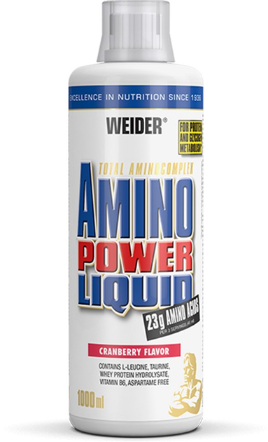 Аминокислотный комплекс Weider Amino Power Liquid, клюква, 1000 мл