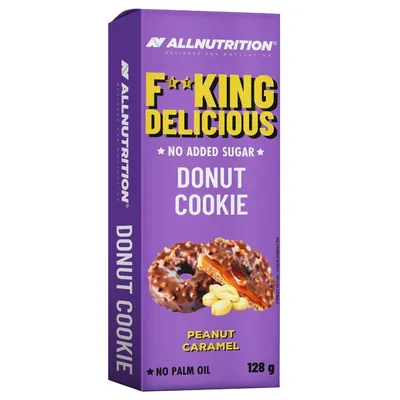 Печиво Allnutrition Fitking Delicious Donut Cookie арахіс-карамель, 128 г