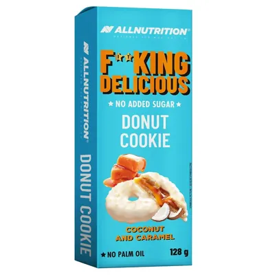 Печиво Allnutrition Fitking Delicious Donut Cookie кокос-карамель, 128 г