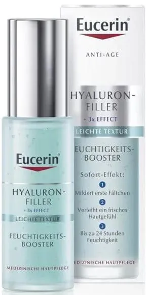 Гель-бустер Eucerin Hyaluron-Filler + 3x Effect ультралегкий зволожуючий (83524), 30 мл