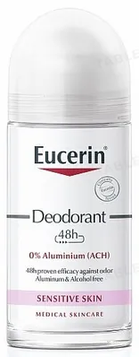 Дезодорант кульковий Eucerin 48h без алюмінію для чутливої шкіри (88786), 50 мл