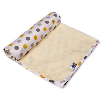 Пелюшка Еко Пупс Eco Cotton двостороння непромокаюча, 65 х 90 см, горошок