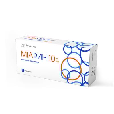 Миарин таблетки, п/о по 10 мг №30 в блис.