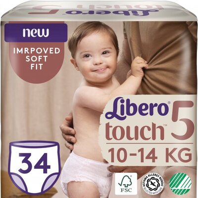 Підгузки-трусики Libero Touch Pants розмір 5, 10-14 кг, 34 шт