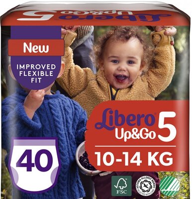 Подгузники-трусики Libero Up&Go размер 5, 10-14 кг, 40 шт