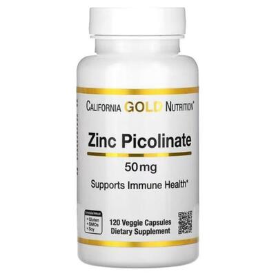 Цинк пиколинат California Gold Nutrition Zinc picolinate 50 мг, 120 капсул