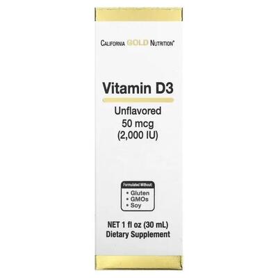Витамин D3 California Gold Nutrition Vitamin D3 2000 МЕ, 30 мл