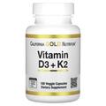 Витамин D3 + K2 Калифорния Gold Nutrition Vitamin D3 + K2 веганские капсулы №180