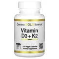 Вітамін Д3 та К2 California Gold Nutrition Vitamin D3 + K2 вег. капсули №180
