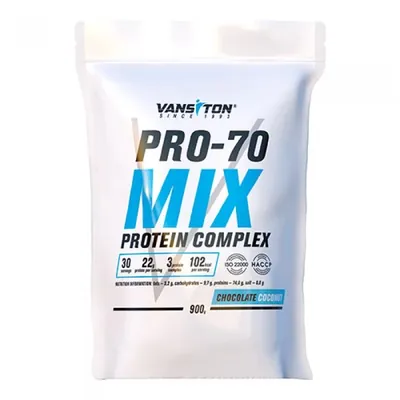 Протеїн комплексний Vansiton Pro-70 Mix Protein Complex, шоколад-кокос, 900 г