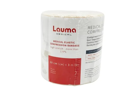 Бинт еластичний Lauma модель 2 Latex Free високої розтяжності 3 м х 10 см