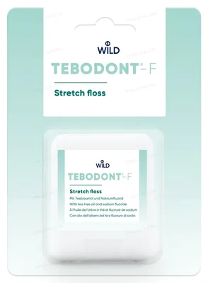 Зубна нитка Dr.Wild Tebodont-F з олією чайного дерева і фторидом натрію, 50 м