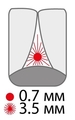 Міжзубні йоржики Paro Swiss 3star-grip, x-тонкі, сині, 3.5 мм, 4 шт