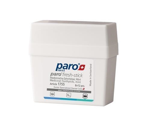 Зубочистки Paro Swiss fresh-sticks медицинские с ментолом, 96 штук