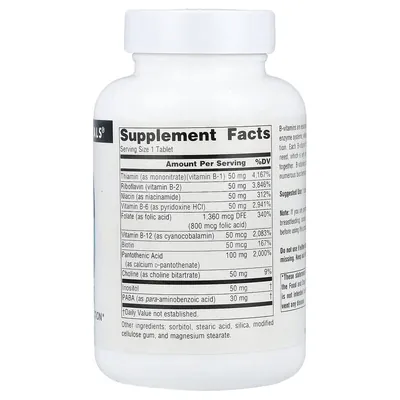 Вітаміни групи В Source Naturals B-50 Complex, 100 таблеток