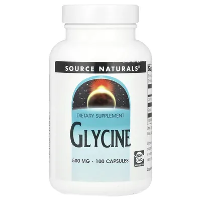 Гліцин Source Naturals Glycine, 100 капсул