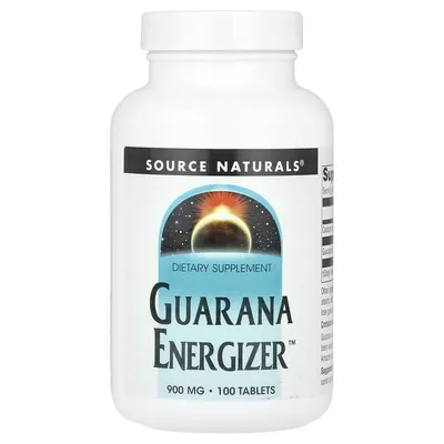 Гуарана Source Naturals Guarana Energizer 900 мг, 100 таблеток