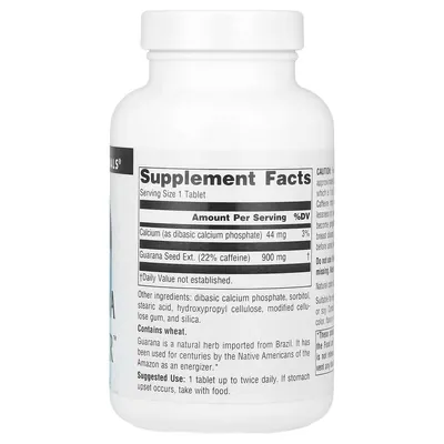 Гуарана Source Naturals Guarana Energizer 900 мг, 100 таблеток