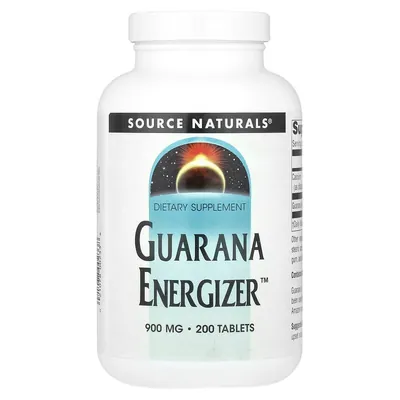 Гуарана Source Naturals Guarana Energizer 900 мг, 200 таблеток
