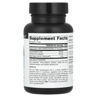 Диіндолілметан Source Naturals DIM 200 мг, 30 таблеток