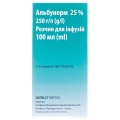 Альбунорм 25% раствор д/инф. 25 % по 100 мл во флак.