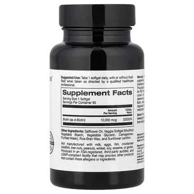 Біотин California Gold Nutrition Biotin 10 000 мкг вег. капсули №90